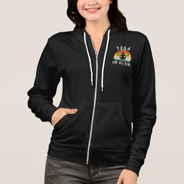 Yoga For Wellbeing Vintage Hoodie (Front)