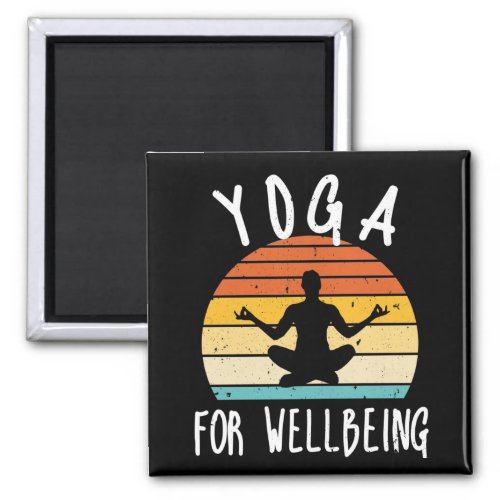 Yoga For Wellbeing Vintage Magnet