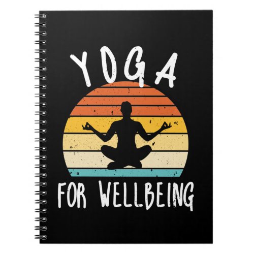 Yoga For Wellbeing Vintage Notebook