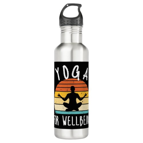 Yoga For Wellbeing Vintage Stainless Steel Water Bottle