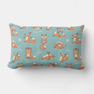 Yoga Foxes Lumbar Pillow