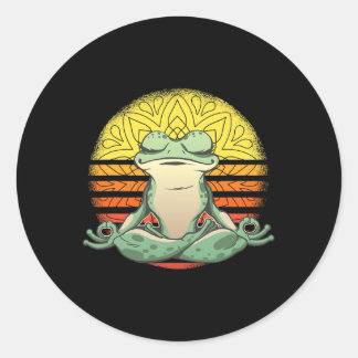 Yoga Frog Meditation Sport Classic Round Sticker