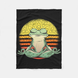 Yoga Frog Meditation Sport Fleece Blanket