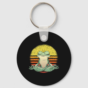 Yoga Frog Meditation Sport Keychain
