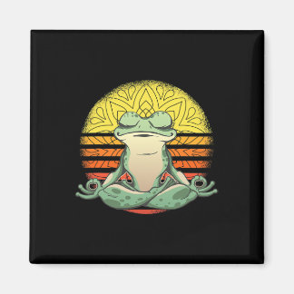 Yoga Frog Meditation Sport Magnet