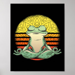 Yoga Frog Meditation Sport Poster