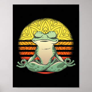Yoga Frog Meditation Sport Poster