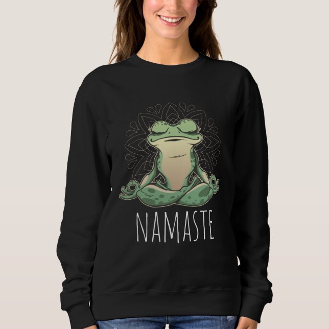 Yoga Frog Namaste Sweatshirt (Front)