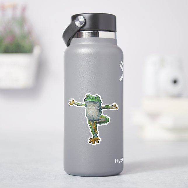 Yoga Frog Sticker (HydroFlask)