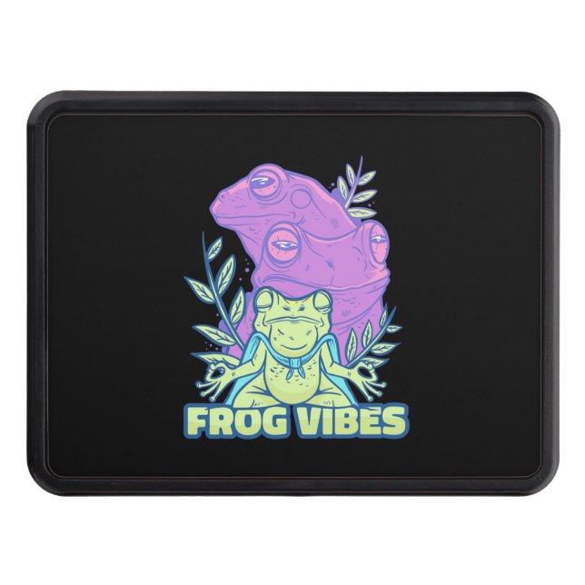 Yoga Frog Vibes Hitch Cover (Front)