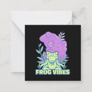 Yoga Frog Vibes Note Card