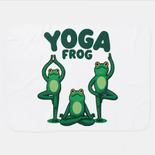 Yoga Frogs Baby Blanket