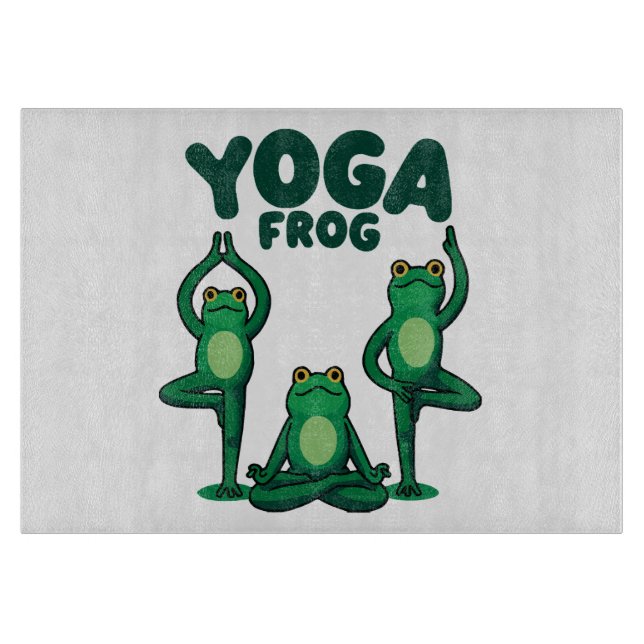 Yoga Frogs Cutting Board (Front)