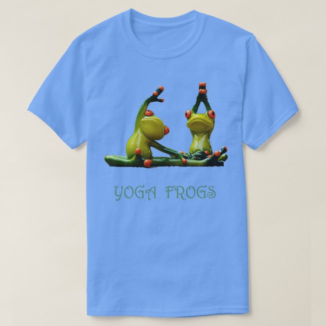 Yoga Frogs Fitness Design T-Shirt (Design Front)