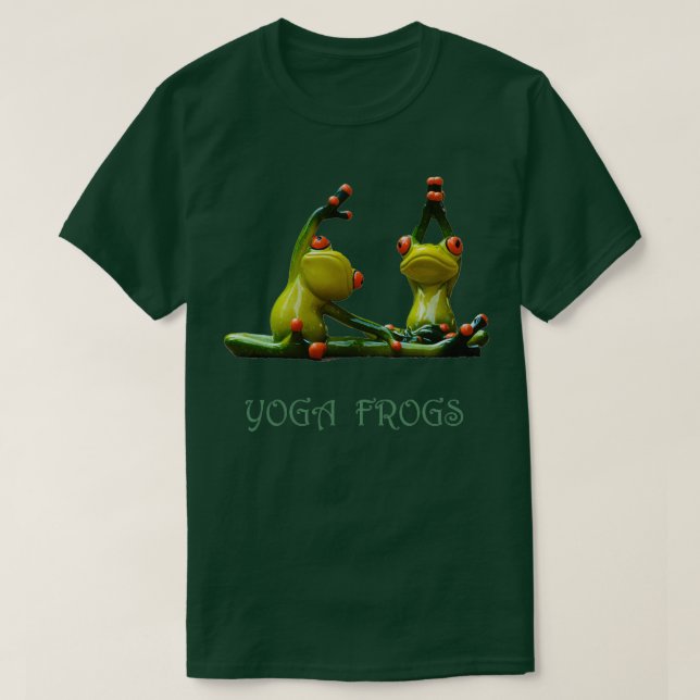 Yoga Frogs Fitness Design  T-Shirt (Design Front)