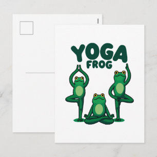 Yoga Frogs Holiday Postcard