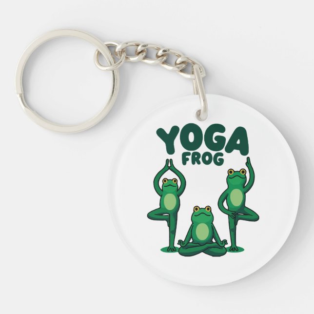 Yoga Frogs Keychain (Front)