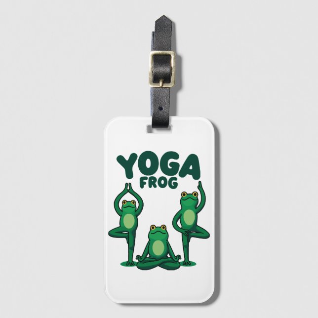 Yoga Frogs Luggage Tag (Front Vertical)
