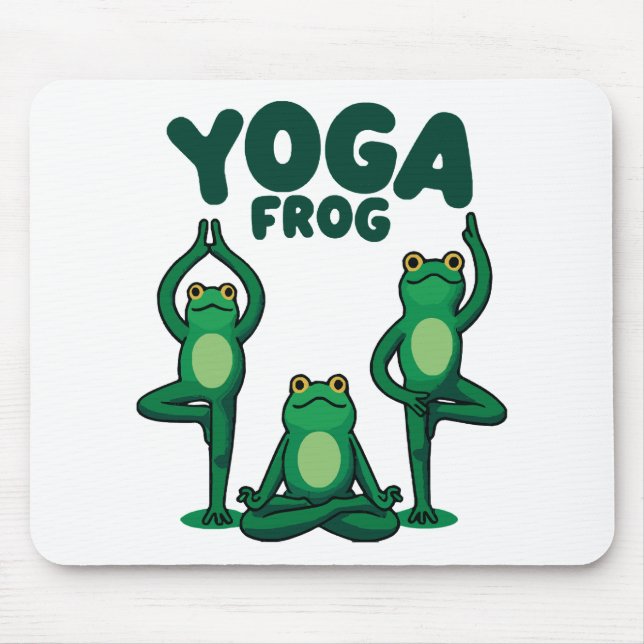 Yoga Frogs Mouse Pad (Front)