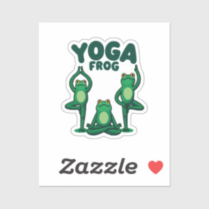 Yoga Frogs Sticker