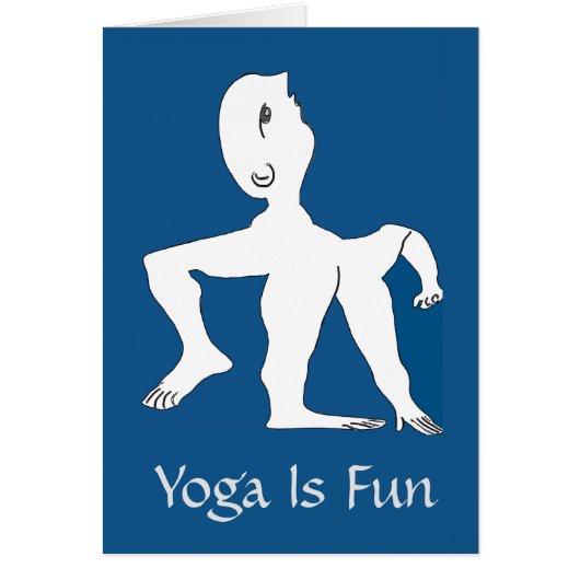 Yoga Fun Abstract Man, Cards (Front)