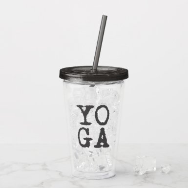 YOGA | Fun Grey Typewriter Typography