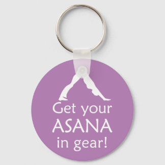 Yoga Get Your Asana In Gear Keychain
