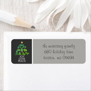 Yoga Gingerbread Holiday Christmas Return Address Label