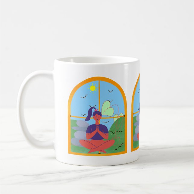 Yoga girl coffee mug (Left)