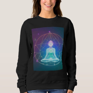 Yoga Girl Female Sun Salutation Meditation Chakra  Sweatshirt