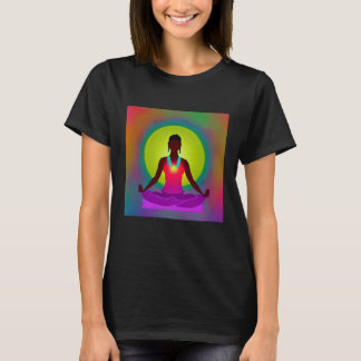 Yoga Girl Female Sun Salutation Meditation Chakra T-Shirt