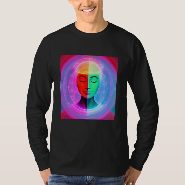 Yoga Girl Female Sun Salutation Meditation Chakra  T-Shirt (Front)