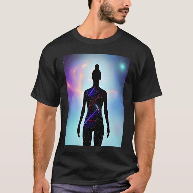 Yoga Girl Female Sun Salutation Meditation Chakra  T-Shirt (Front)
