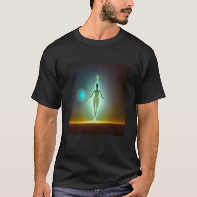 Yoga Girl Female Sun Salutation Meditation Chakra  T-Shirt (Front)