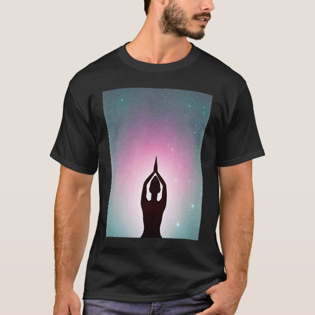 Yoga Girl Female Sun Salutation Meditation Chakra  T-Shirt (Front)