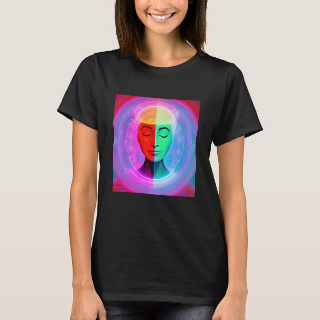 Yoga Girl Female Sun Salutation Meditation Chakra  T-Shirt (Front)
