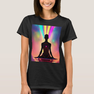 Yoga Girl Female Sun Salutation Meditation Chakra T-Shirt