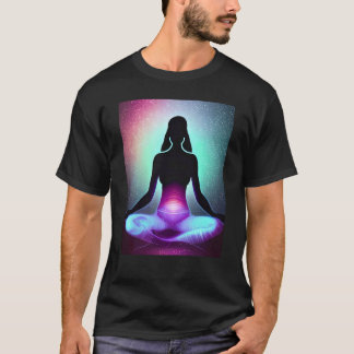 Yoga Girl Female Sun Salutation Meditation Chakra T-Shirt