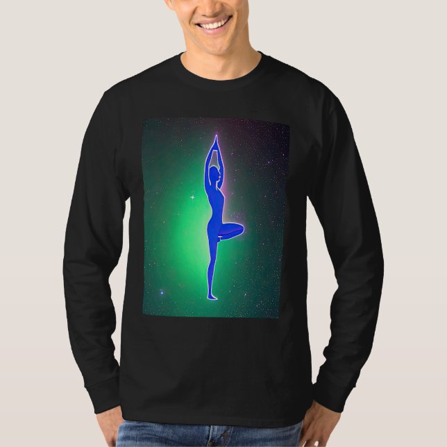 Yoga Girl Female Sun Salutation Meditation Chakra  T-Shirt (Front)