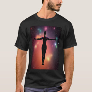Yoga Girl Female Sun Salutation Meditation Chakra  T-Shirt