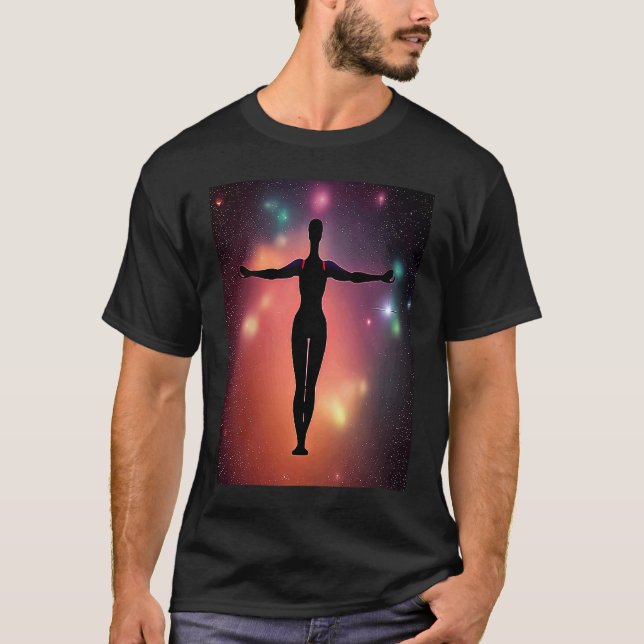 Yoga Girl Female Sun Salutation Meditation Chakra  T-Shirt (Front)