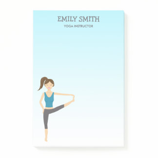 Yoga Girl In Hand To Toe Pose Yoga Instructor Post-it Notes