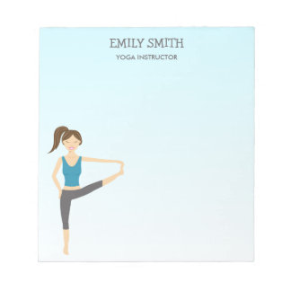 Yoga Girl In Hand To Toe Yoga Instructor Notepad