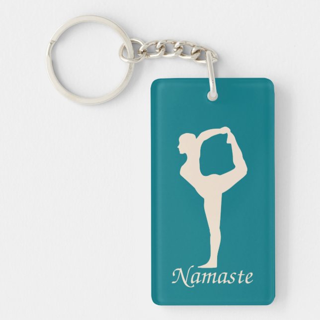 Yoga girl keychain (Front)