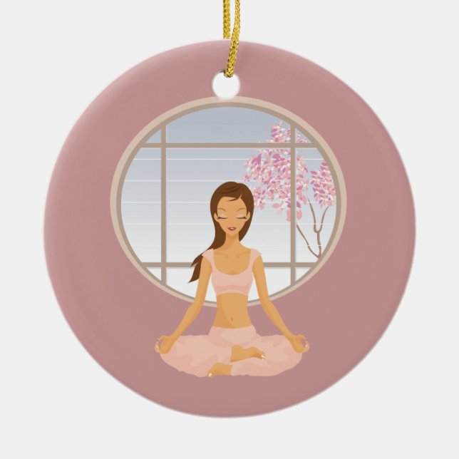 yoga girl ornament (Front)