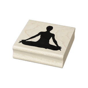 YOGA GIRL POSE RUBBER STAMPS