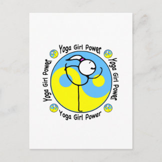 Yoga Girl Power Logo Postcard