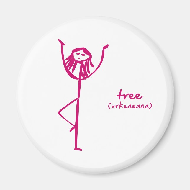 Yoga Girl tree magnet (Front)