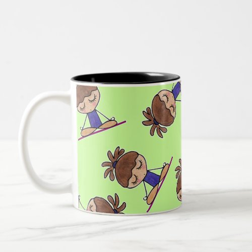 Yoga Girl Two_Tone Coffee Mug