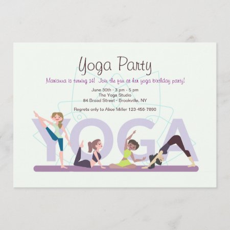 Yoga Girls Invitation